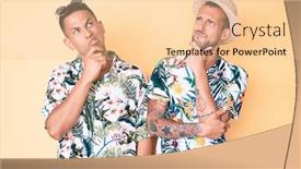  Presentation with gay - Amazing presentation theme having young-gay-couple-of-two backdrop and a lemonade colored foreground