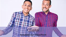  Presentation with gay - Cool new PPT layouts with young-gay-couple-of-two backdrop and a light blue colored foreground