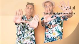  Presentation with hawaiian - Beautiful PPT layouts featuring young-gay-couple-of-two backdrop and a lemonade colored foreground