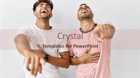  Presentation with gay - PPT theme featuring young-gay-couple-standing-over background and a  colored foreground