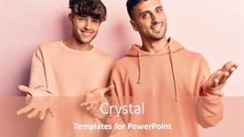  Presentation with gay - Beautiful presentation theme featuring young-gay-couple-wearing-casual backdrop and a coral colored foreground