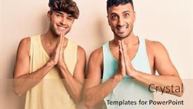  Presentation with forgiveness - Audience pleasing presentation consisting of young-gay-couple-wearing-casual backdrop and a coral colored foreground