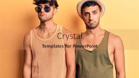  Presentation with gay - Cool new presentation theme with young-gay-couple-wearing-summer backdrop and a coral colored foreground