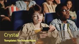  Presentation with scrolling - PPT layouts having young-gen-z-caucasian-woman background and a tawny brown colored foreground