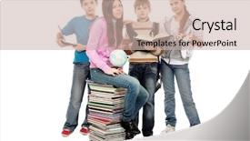  Presentation with young generation - PPT theme consisting of young generation - educational theme group of emotional background and a  colored foreground