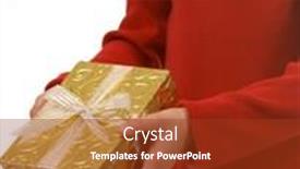  Presentation with red gold - Beautiful slide set featuring young-gil-in-red-sweater backdrop and a tawny brown colored foreground