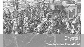  Presentation with members - Presentation theme consisting of young-giovanni-de-medici-nicknamed background and a gray colored foreground