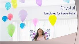 Presentation with fairy - Cool new slide set with young-girl-7-9 backdrop and a sky blue colored foreground