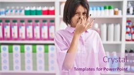  Presentation with breath - Slides consisting of young-girl-at-pharmacy-drugstore background and a lemonade colored foreground