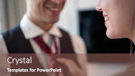  Presentation with hotel business - Audience pleasing theme consisting of young-girl-at-the-hotel backdrop and a tawny brown colored foreground