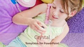  Presentation with phone - Cool new presentation design with young-girl-chatting-on-phone backdrop and a lemonade colored foreground