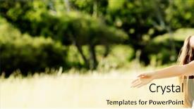  Presentation with dance - Colorful slides enhanced with young girl dances backdrop and a  colored foreground