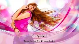  Presentation with dancing - Amazing slide deck having young girl dancing in discolight backdrop and a lemonade colored foreground