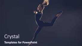  Presentation with gymnastics - Slides having young-girl-doing-gymnastics background and a wine colored foreground