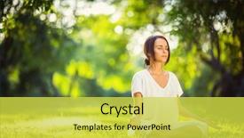  Presentation with yoga - Slide deck with young girl doing yoga background and a yellow colored foreground