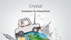  Presentation with nasa - Audience pleasing presentation design consisting of young-girl-driving-drawn backdrop and a white colored foreground