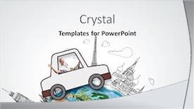  Presentation with nasa - Presentation design enhanced with young girl driving drawn little funny car elements of this image are furnished by nasa background and a white colored foreground