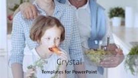  Presentation with parents - Cool new PPT layouts with young-girl-eating-carrot backdrop and a light blue colored foreground