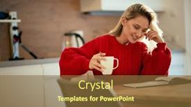  Presentation with cigarette - Audience pleasing presentation design consisting of young-girl-having-a-cigarette backdrop and a tawny brown colored foreground