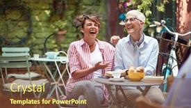  Presentation with good - Audience pleasing presentation theme consisting of young-girl-having-a-good backdrop and a  colored foreground