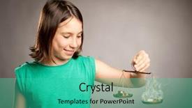  Presentation with justice - Cool new presentation design with young girl holding a justice backdrop and a teal colored foreground