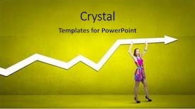  Presentation with bright - Slide set enhanced with young girl in multicolored bright background and a  colored foreground