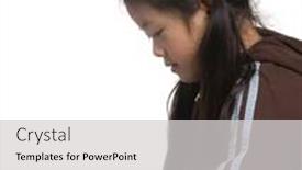  Presentation with imagination - Audience pleasing presentation design consisting of young-girl-is-lost backdrop and a light gray colored foreground