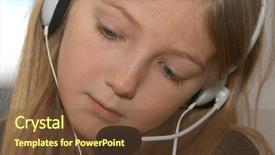  Presentation with language - Audience pleasing PPT layouts consisting of young girl learning foreigner language backdrop and a tawny brown colored foreground