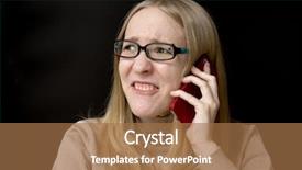  Presentation with bad news - Presentation having young girl lwith phone seeing background and a  colored foreground