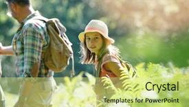  Presentation with parents - Theme featuring young girl on a rambling background and a  colored foreground