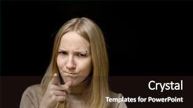  Presentation with critical thinking - Amazing theme having young girl on black background backdrop and a  colored foreground