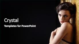  Presentation with black girl - PPT layouts featuring young girl on black-gold background and a black colored foreground