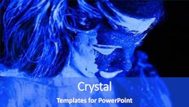  Presentation with paint - Colorful slides enhanced with young girl painted in ultraviolet backdrop and a cobalt blue colored foreground