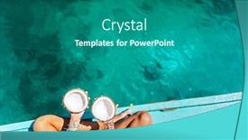  Presentation with coconut water - Beautiful presentation theme featuring young-girl-relaxing backdrop and a ocean colored foreground