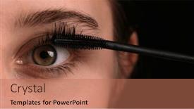  Presentation with black-girl - Presentation enhanced with young-girl-seen-applying-black and a coral colored foreground