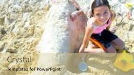  Presentation with mermaid - Colorful slides enhanced with young-girl-showing backdrop and a lemonade colored foreground