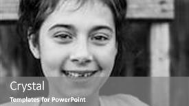  Presentation with black girl - Audience pleasing theme consisting of young-girl-standing-near backdrop and a gray colored foreground