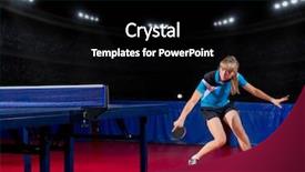  Presentation with sports table tennis - Presentation enhanced with young girl table tennis player background and a black colored foreground