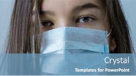  Presentation with coronavirus - Cool new presentation with young-girl-teenager backdrop and a teal colored foreground