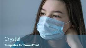  Presentation with coronavirus - Presentation theme enhanced with young-girl-teenager background and a teal colored foreground