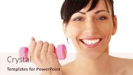  Presentation with training - Presentation theme consisting of young-girl-training-isolated background and a lemonade colored foreground