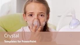  Presentation with nebulizer - Slides featuring young-girl-using-a-nebulizer background and a coral colored foreground