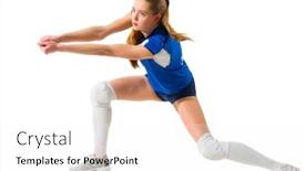  Presentation with volleyball - Amazing presentation having young-girl-volleyball-player-isolated backdrop and a white colored foreground