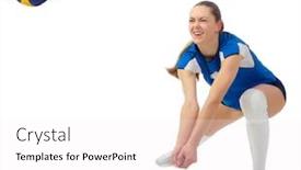  Presentation with volleyball - Theme enhanced with young-girl-volleyball-player-isolated background and a white colored foreground