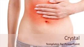  Presentation with abdominal - Presentation theme having young girl with abdominal pain background and a  colored foreground