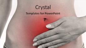  Presentation with acute - PPT theme with acute inflammation - young girl with abdominal pain background and a coral colored foreground