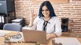  Presentation with blue video - 