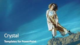  Presentation with curly hair - PPT theme having young girl with curly fair background and a  colored foreground