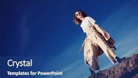  Presentation with curly hair - Amazing slide set having young girl with curly fair backdrop and a ocean colored foreground