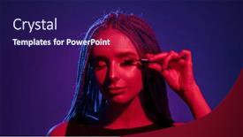  Presentation with dyes - Amazing slide set having young-girl-with-dreadlocks-hair backdrop and a navy blue colored foreground